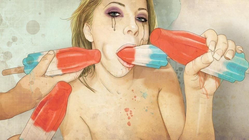 cartoon girl sucking