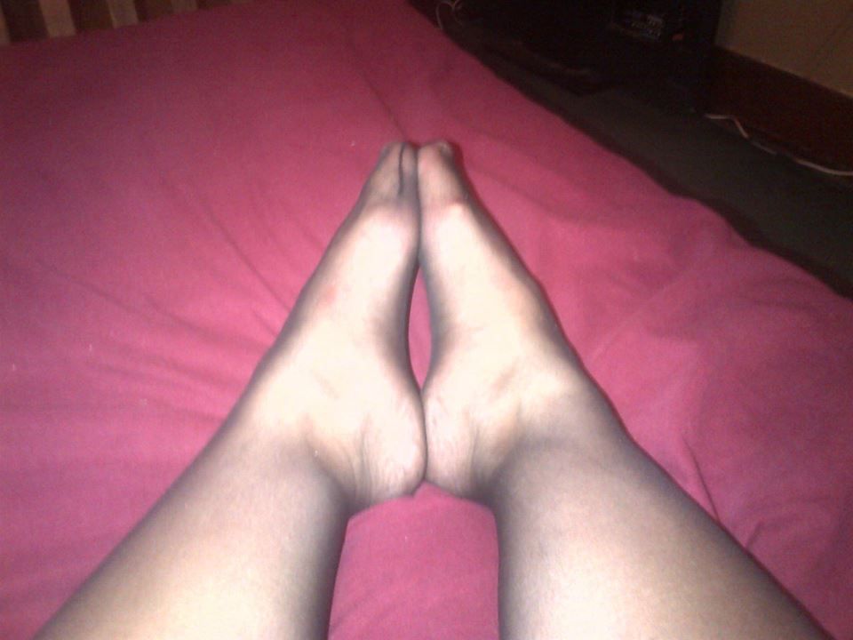 stockings feet