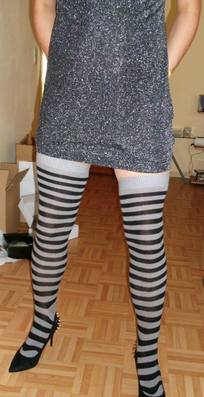 Striped Stockings and Dress 2