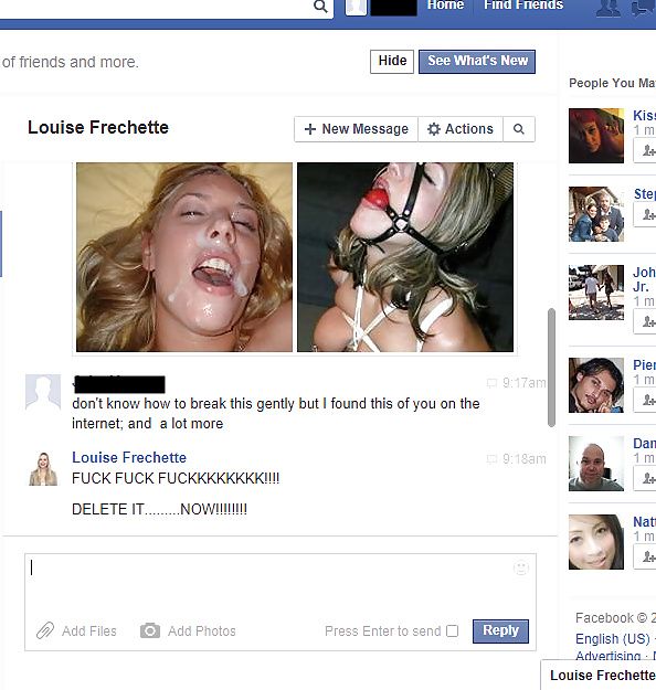 Louise Frechette from Winnipeg Canada aka Loufresh Exposed BDSM Cumwhore