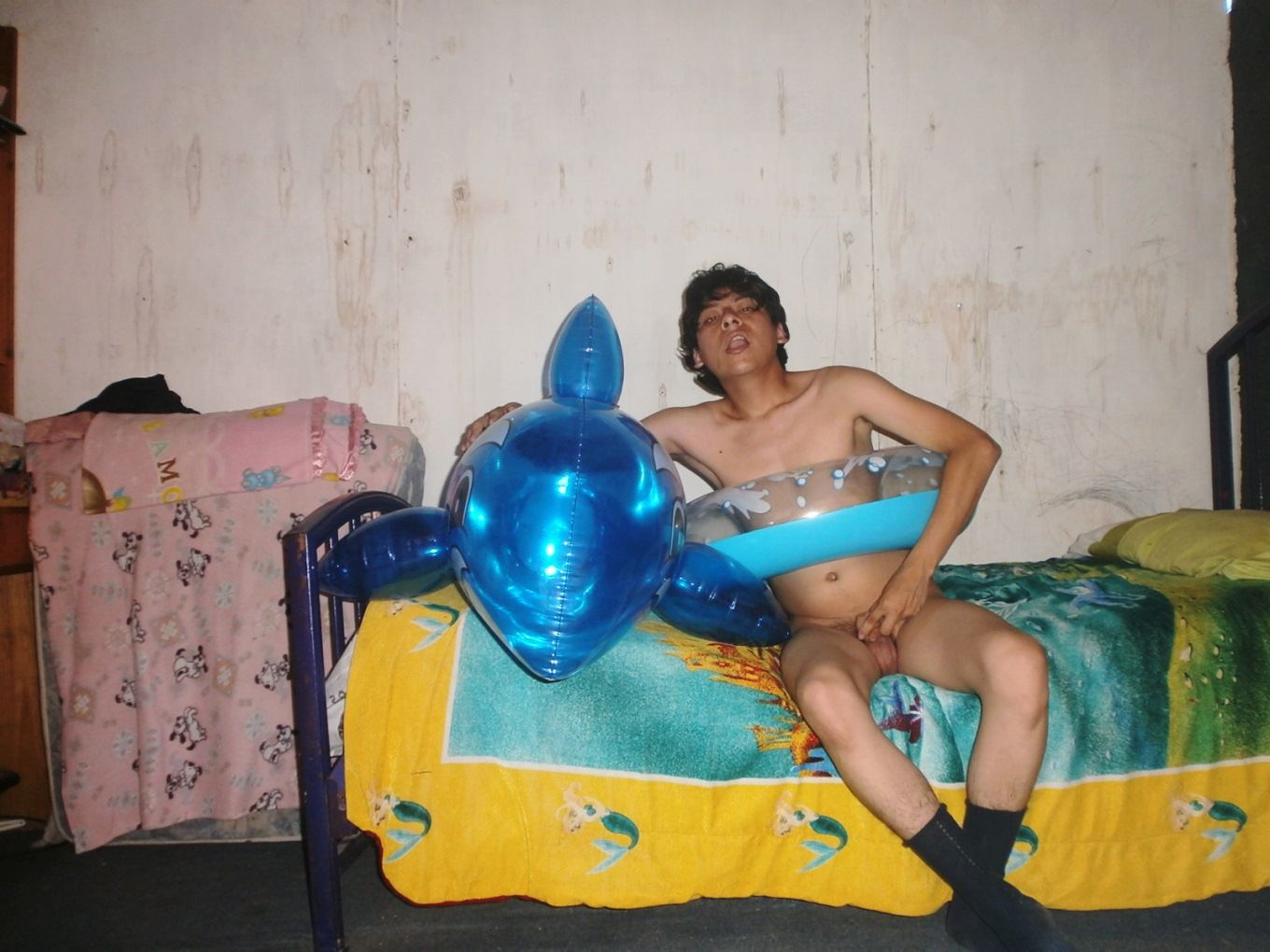 Yashaii Moran and Inflatable Dolphin (666)