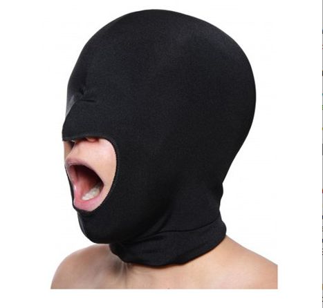 Spandex hood with mouth opening