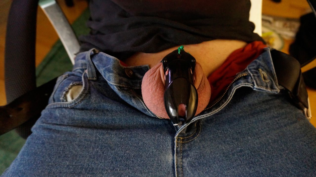My dick in a chastity