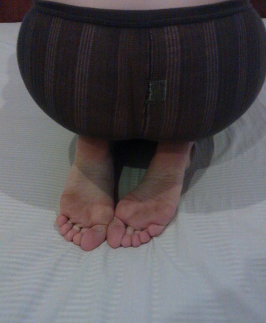 Feet and bum