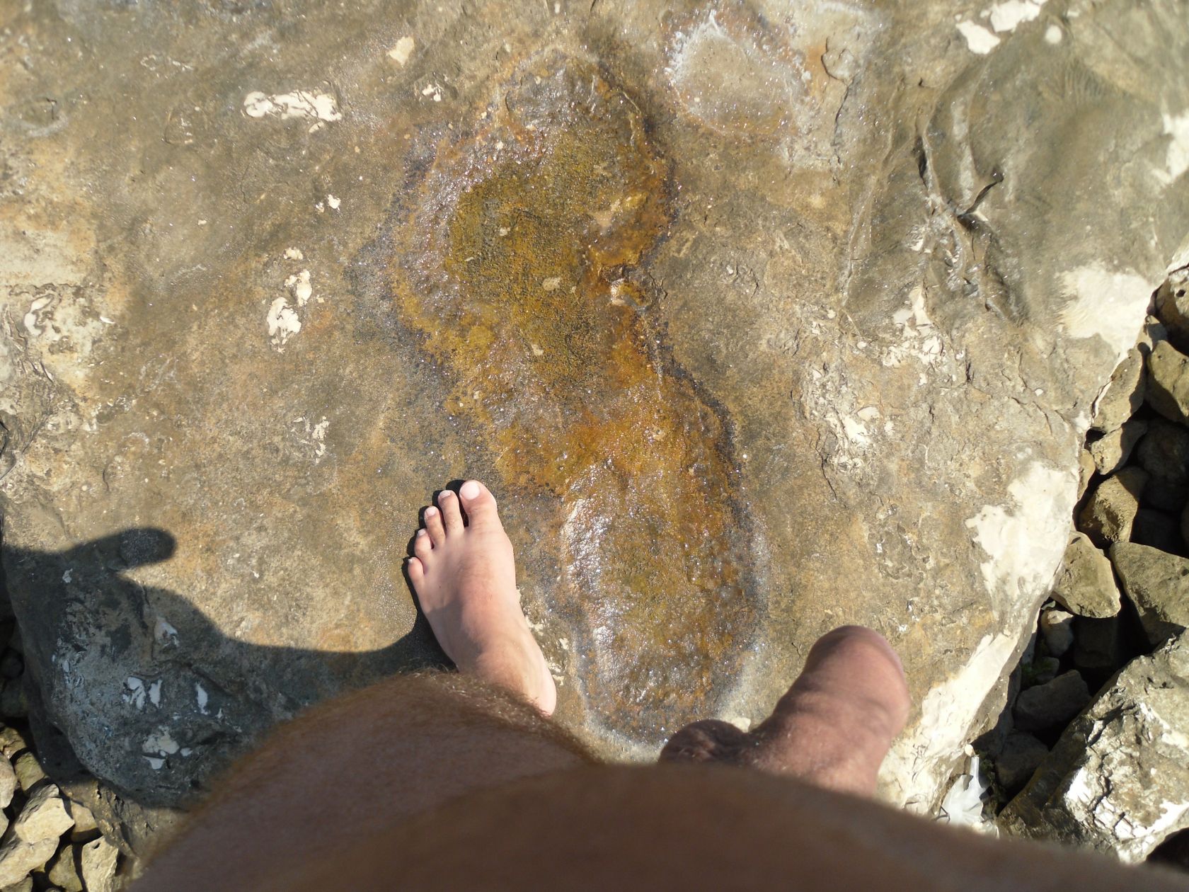 My foot & my cock VS a HUGE FOOTPRINT!!! Maybe a Sasquatch???