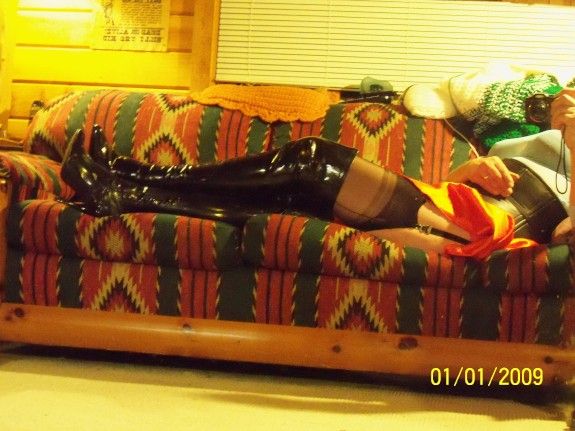 Relaxing in Thigh High boots