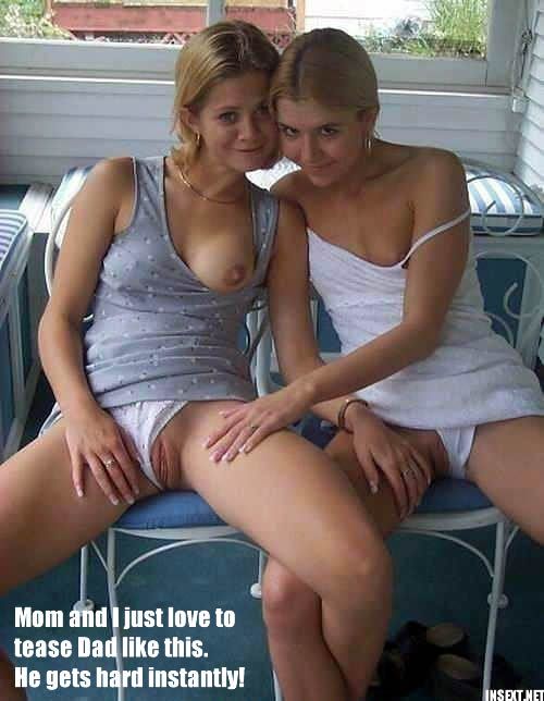 Mom and daughter teasing