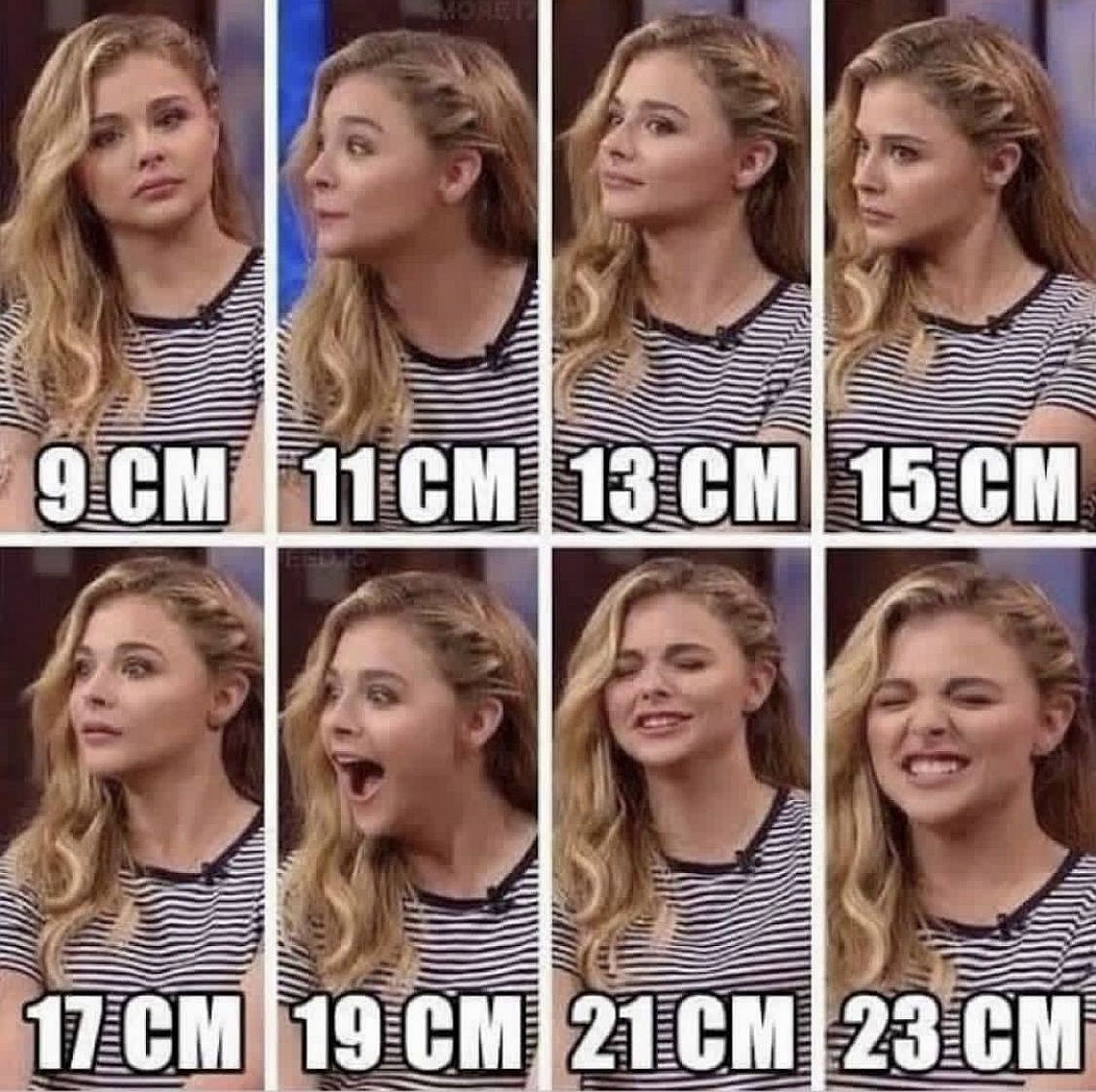 Girls reaction on size