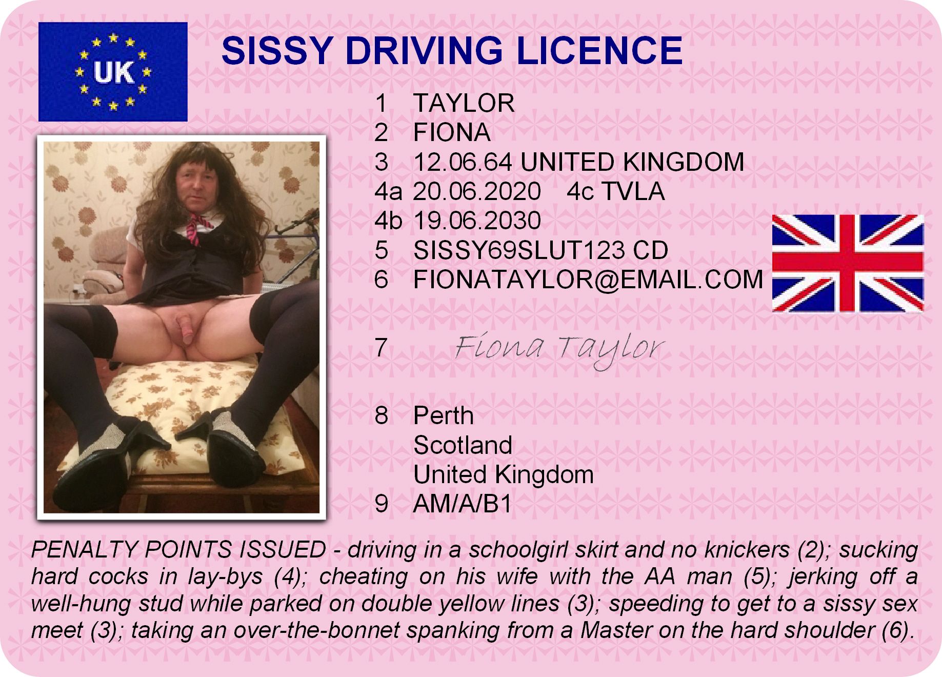 FIONA DRIVING LICENCE