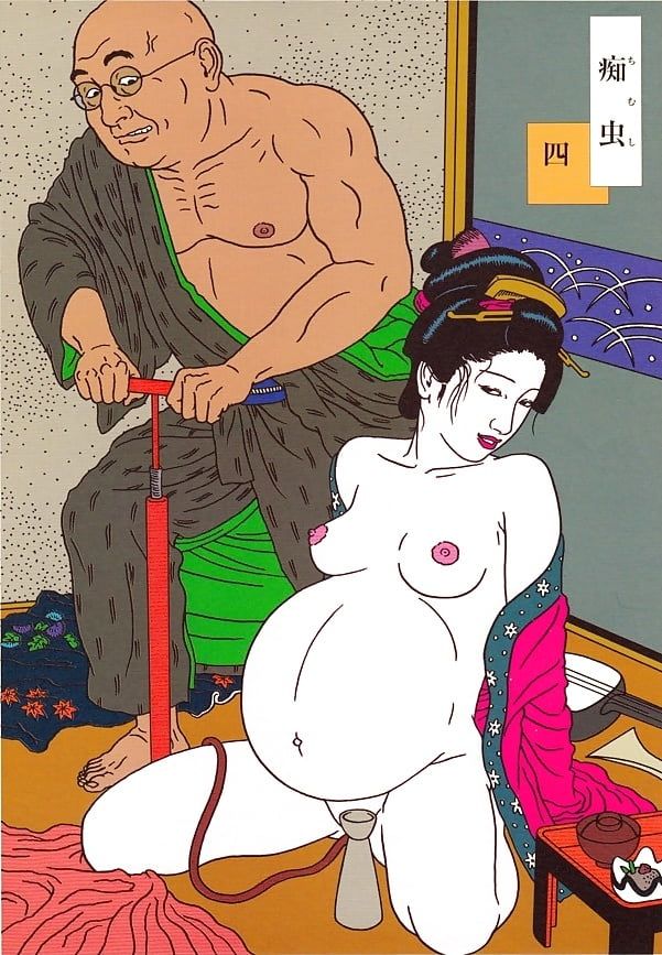Toshio Saeki japanese weird art pregnant abuse
