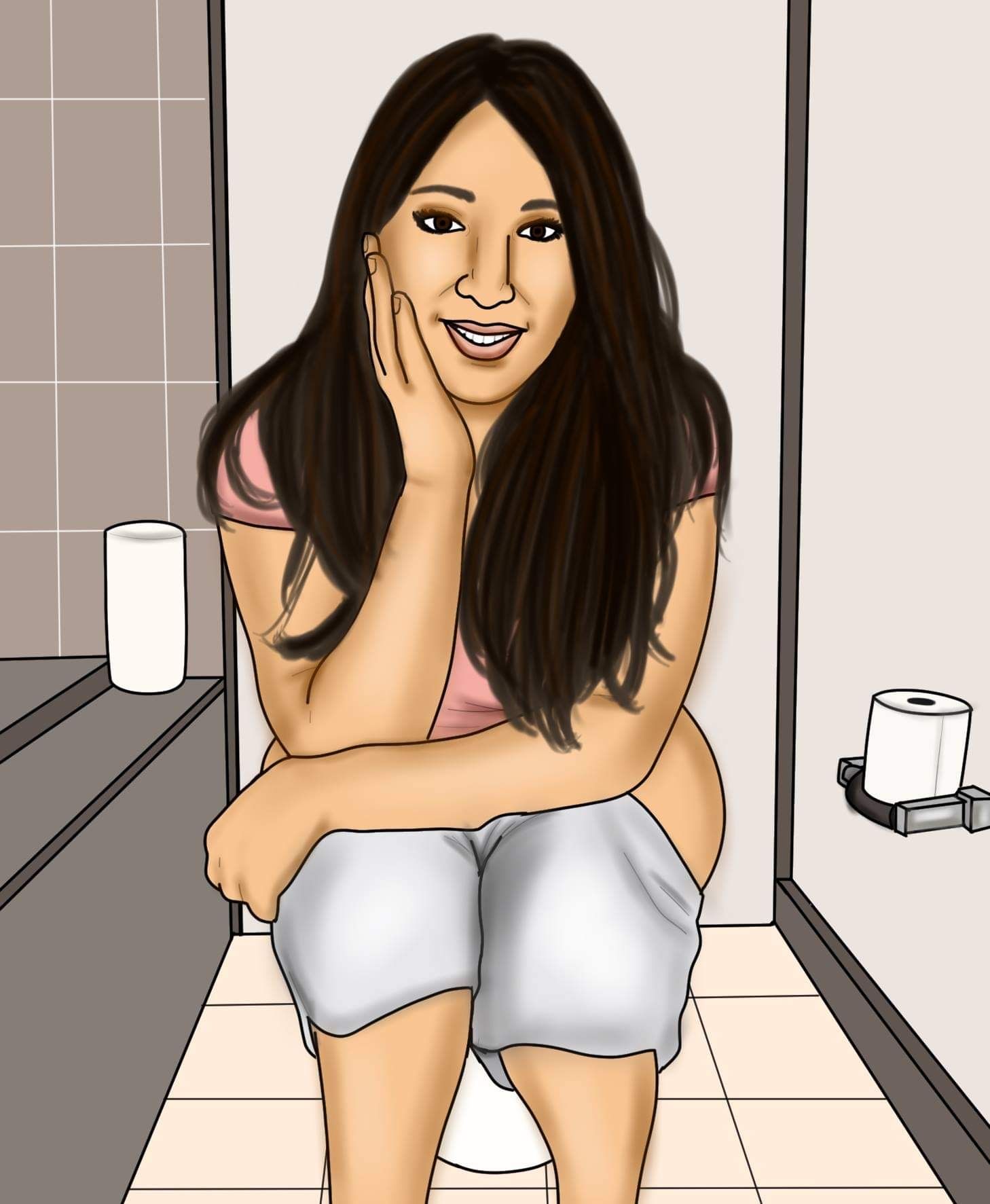 Nadine On The Toilet