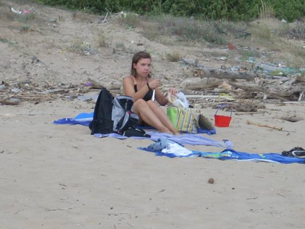 Katia at Capoiale bay