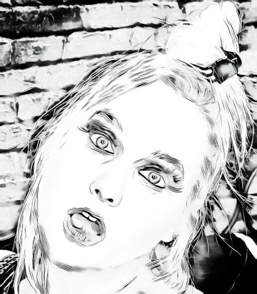 Dolly Black and White Drawings 22