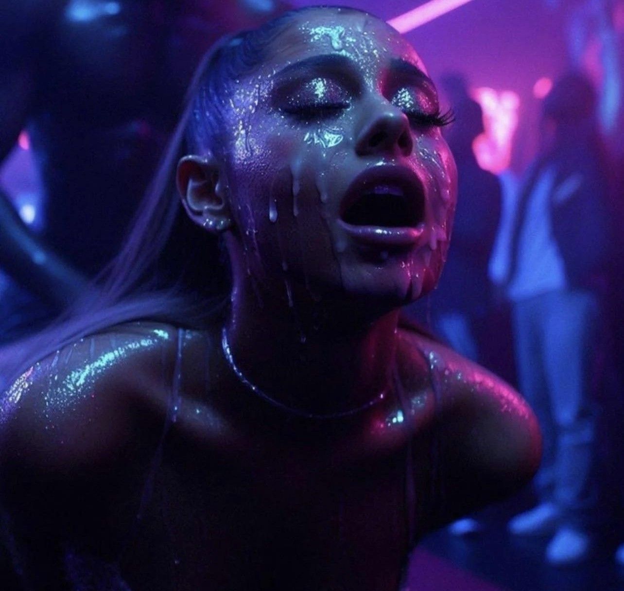 Ariana Grande cum covered ai