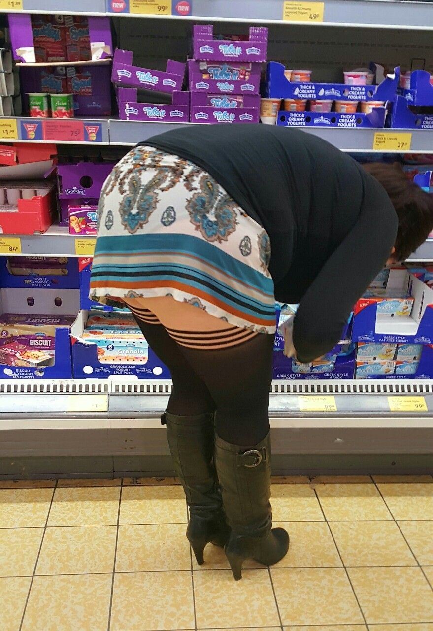 Wife flashing in Aldi