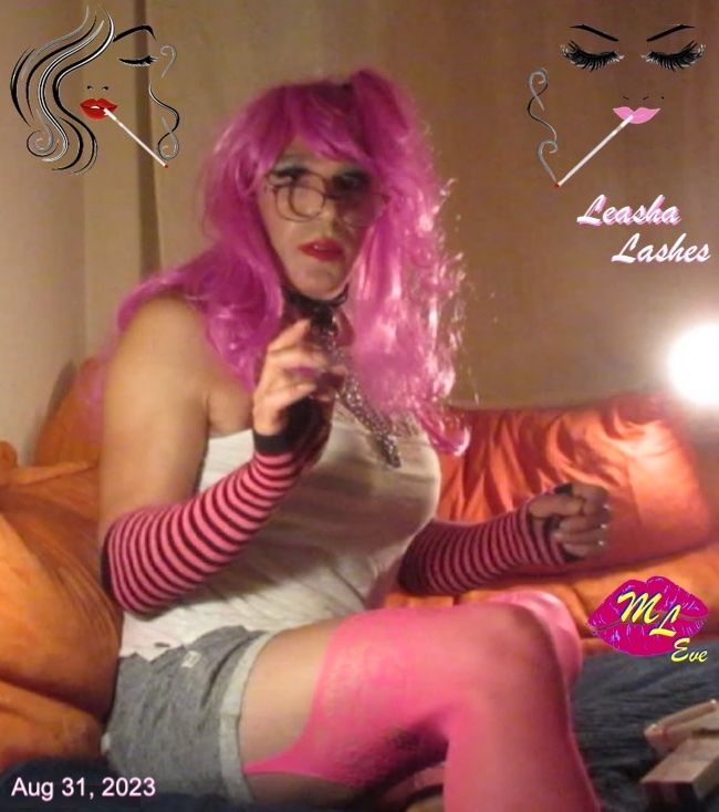 Sissy Violet Smoking - Leasha Lashes 3