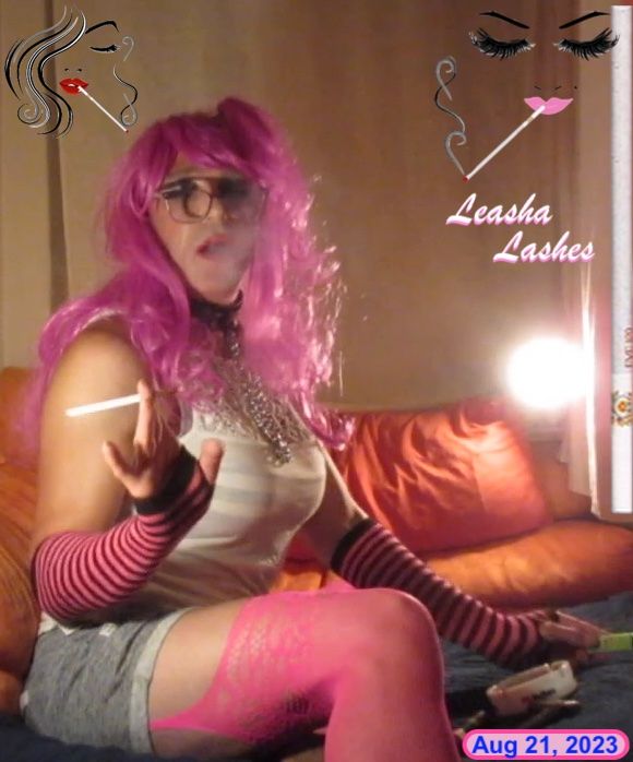 Sissy Violet Smoking - Leasha Lashes 7