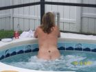Sis nude in the hot tub