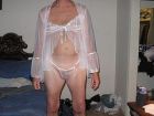 Standing in white negligie