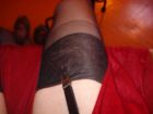 black stocking leg