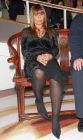 beautiful lady legs in tights pantyhose and dress