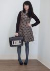 retro look tights pantyhose and dress