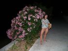 My MILF wife - little evening walk in Croatia - legs open showing cunt, outdoor, public, upskirt 59