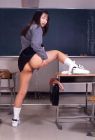 Classroom pissing schoolgirl