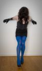 Blue Nylons showing my Pussy