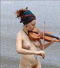 busty_instrument_music_outdoor_pale_redhead_redhead-gals_tattoo_violin_water_1