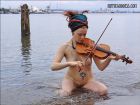 busty_instrument_music_outdoor_pale_redhead_redhead-gals_tattoo_violin_water_11