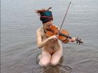busty_instrument_music_outdoor_pale_redhead_redhead-gals_tattoo_violin_water_13