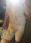 filthy stinking lycra spandex shorts piss and cumstained bulge