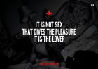 it is not sex that gives the pleasure, it´s the lover