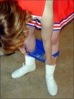 wet cheerleader panties