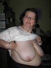 Granny shows her boobs