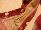 Close up dirty red panties