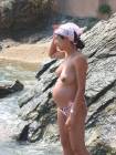 pregnant outdoors