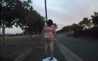 Sissy slutbecky strips out in public