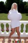 Big Busty Beshine In A Tight White Dress-11