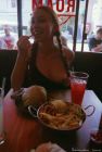 flashing at lunch