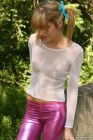 Lola-shiny-purple-spandex-leggings-n-white-see-thru-top-2
