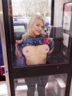 girl pushing her tits against glass amateur public voyeurism candid