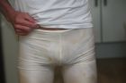 sh12 filthy stinking lycra shorts piss and cumstained bulge