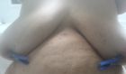 hanging tits on belly