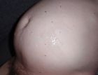 Cum on pregnant belly