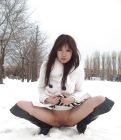 Japanese Babe Enjoying Winter