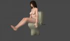 Yuna FFX Diarrhea Toilet