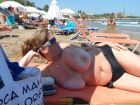 big tits mom at beach