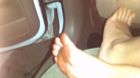 Vintage Looking Foot Pics in Car